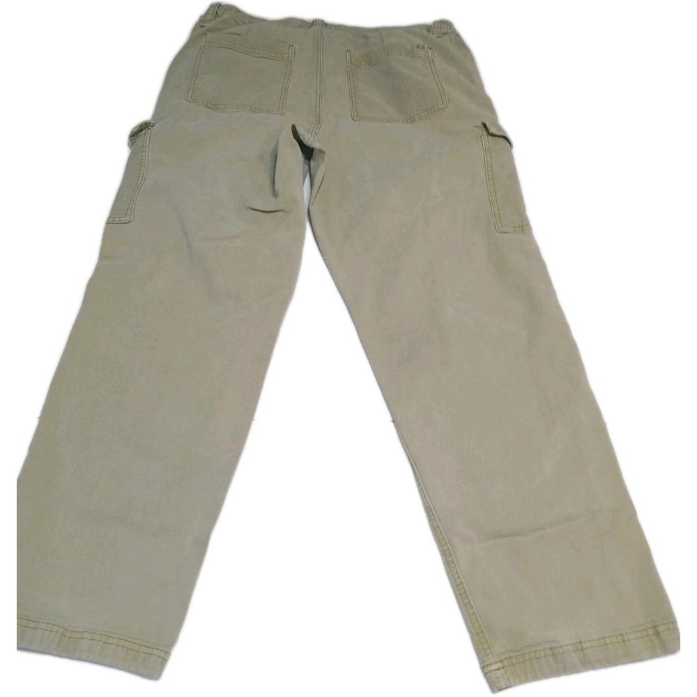 American Eagle Cargo Pants Womens 16 Tan Stretch Utility Casual Wide Leg - Picture 2 of 13